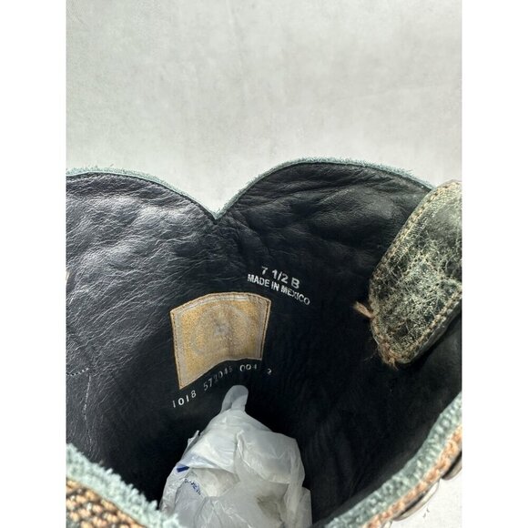 Double D by Old Gringo Frontier Trapper Black Boots 7.5 EUC - Picture 5 of 12